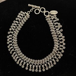 Vintage Lois Hill sterling silver Anklet 9-11inch 925 Street Urchin Rare